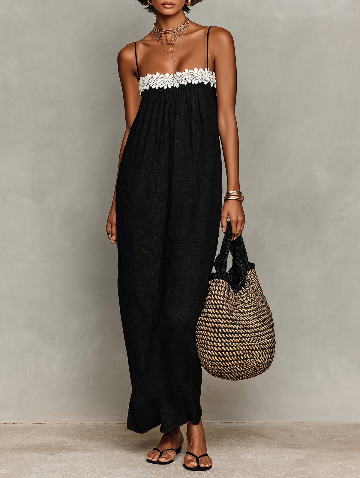 Bailey | Women's Minimalist Spaghetti Strap Maxi Dress