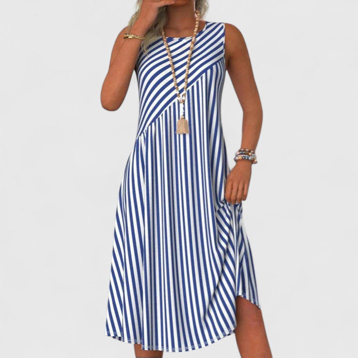 Karin | Women's Elegant Striped Summer Dress