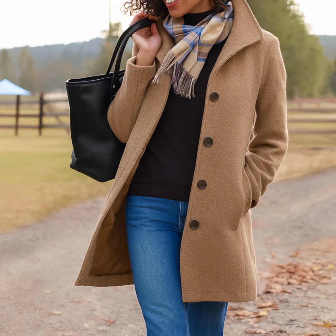 Skylar | Women's Classic Button High Collar Trench Coat
