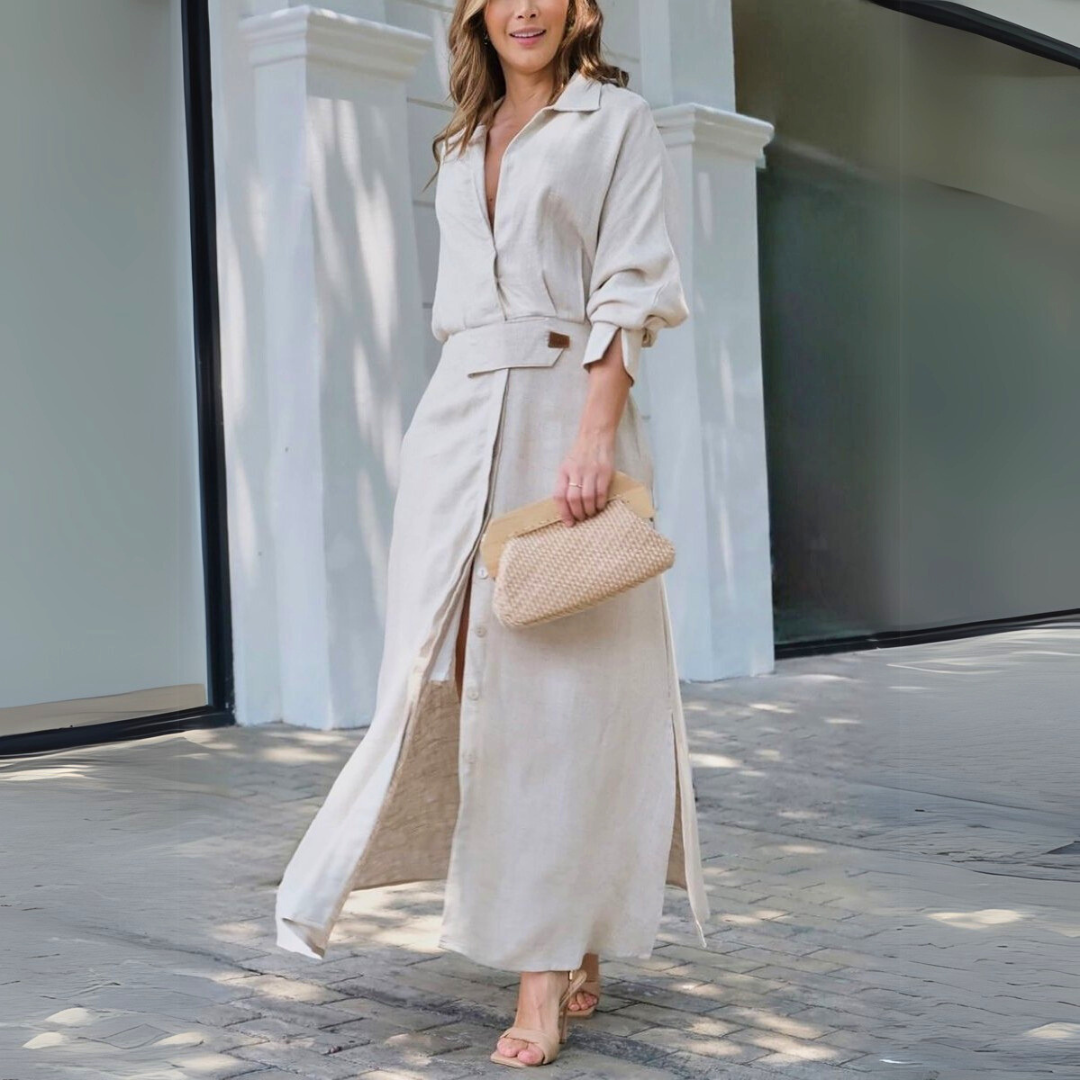Sara | Women’s Elegant Button Maxi Dress