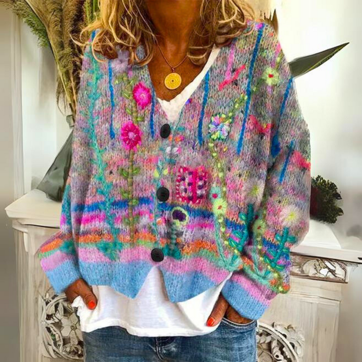 Jasmine | Women's Casual Floral Knitted Sweater