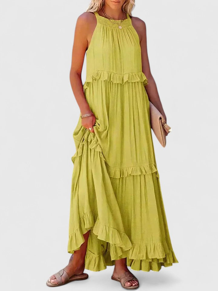 Veronica | Women's Elegant Draped Maxi Dress