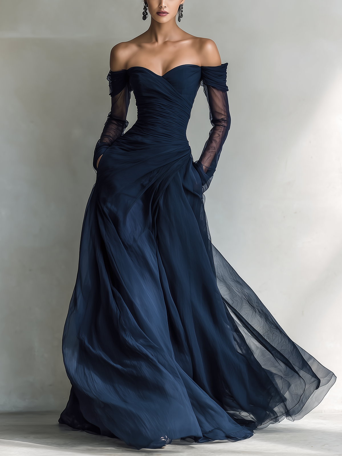 Marry | Women's Elegant Off-Shoulder Maxi Dress