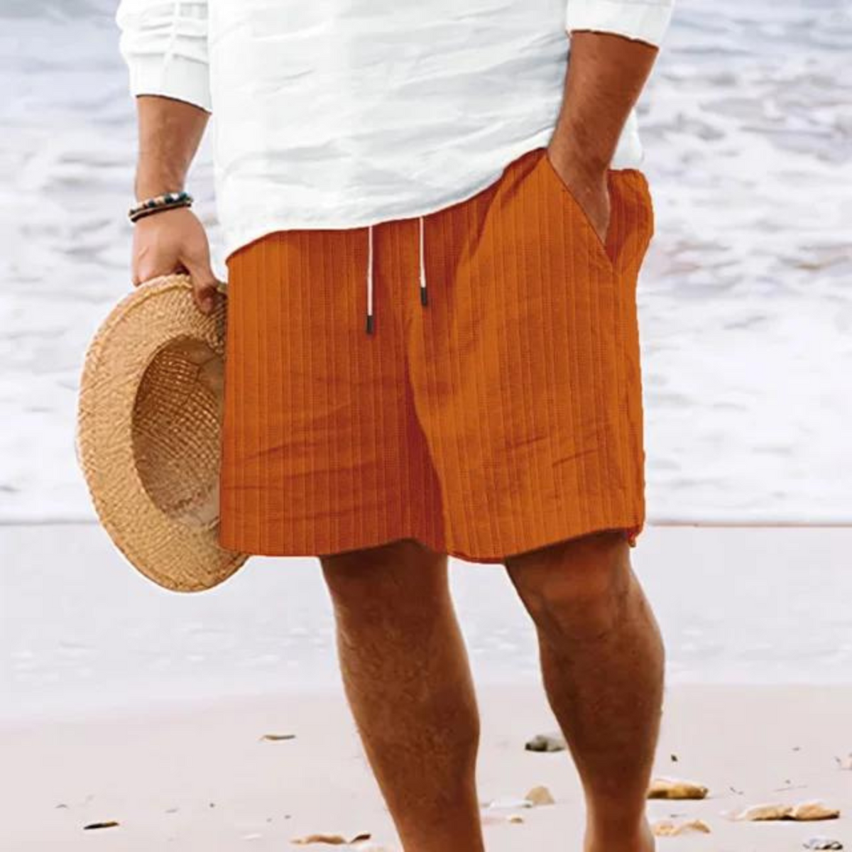 Liam | Men's Summer Elastic Waist Shorts