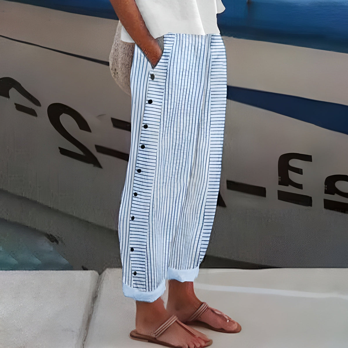 Cora | Women's Casual Side Pocket Pants