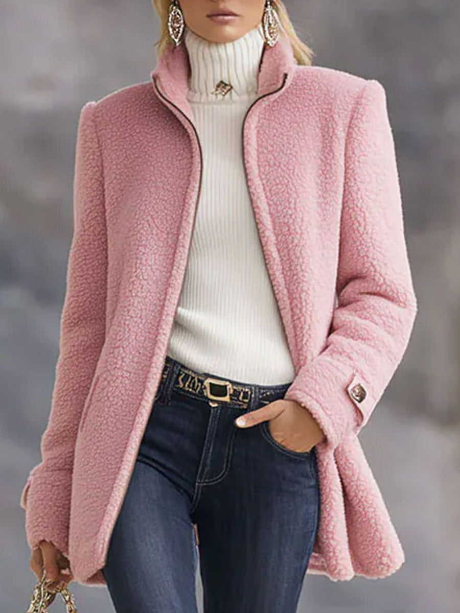Willow | Women's Elegant Fleece Zip Coat Jacket