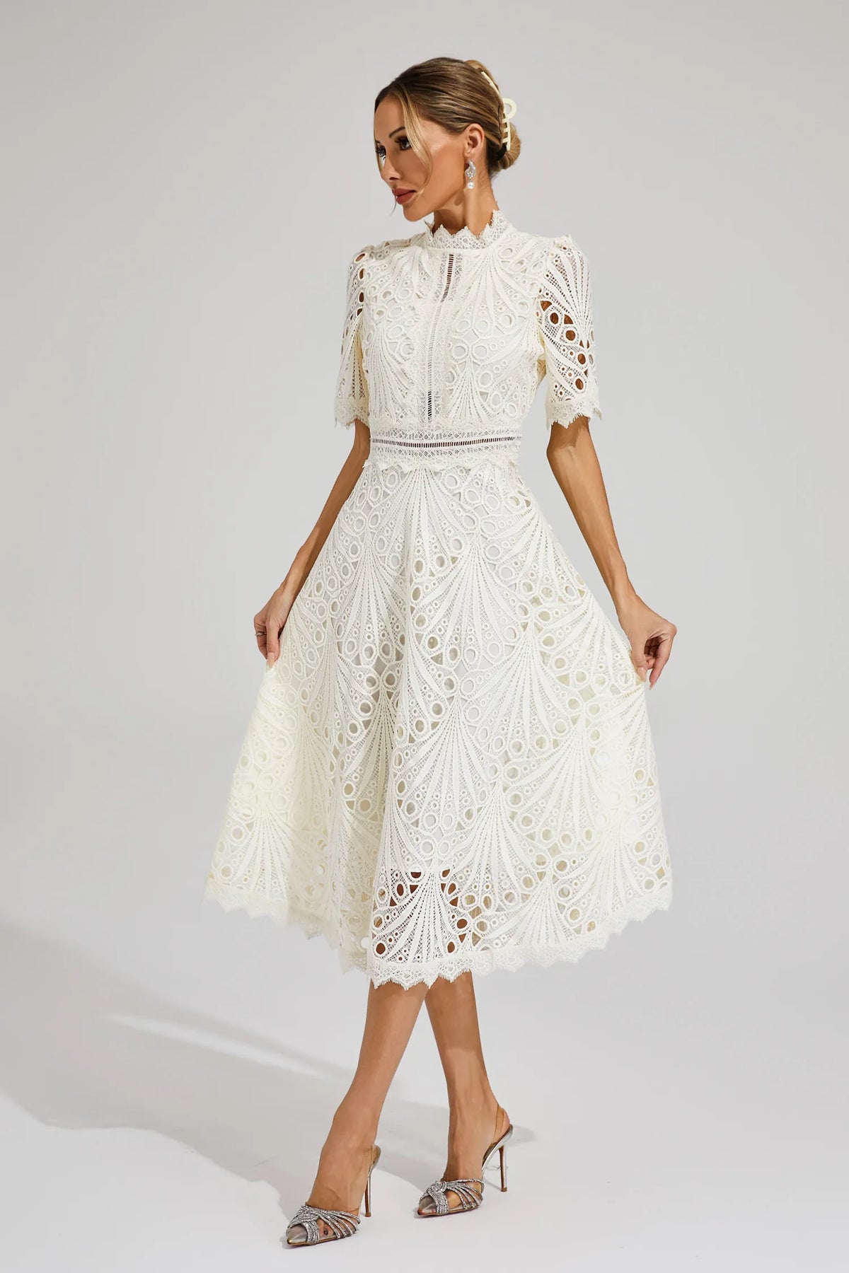 Emma | Women's Elegant Mock Neck Midi Dress