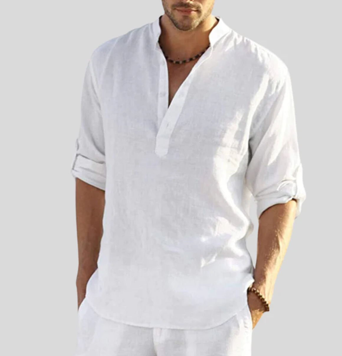 Hendrix | Men's Long Sleeve Henley Casual Shirt