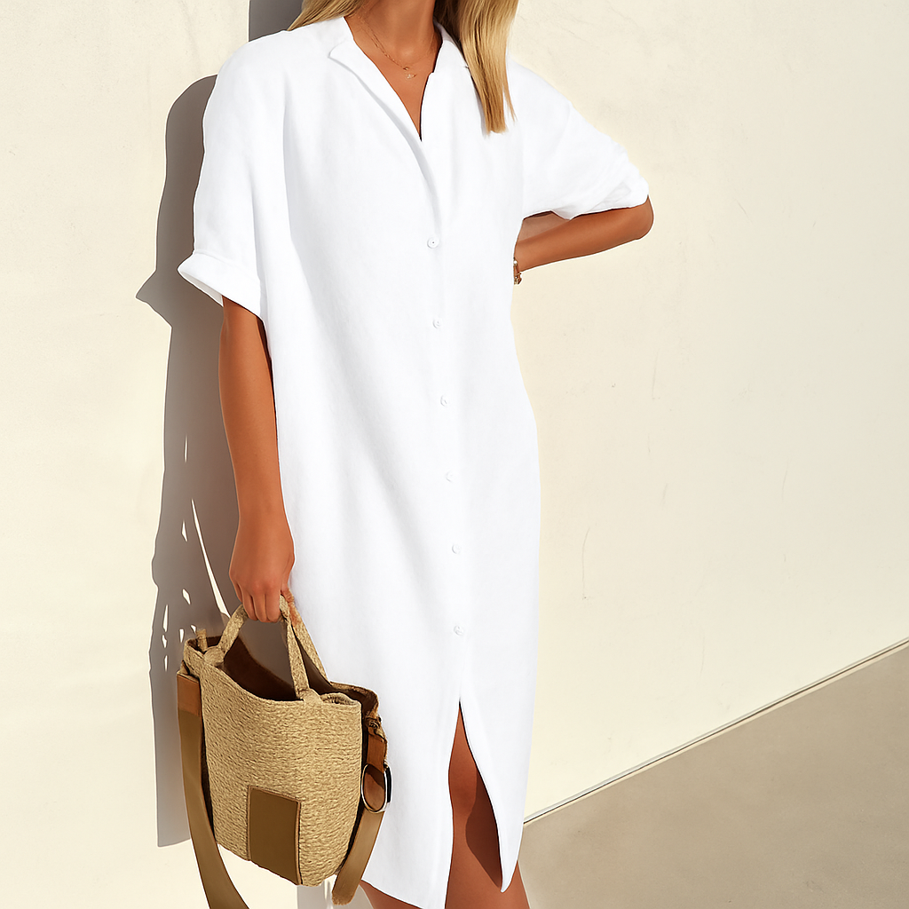 Demi | Women’s Beach Short Sleeves Shirt Dress
