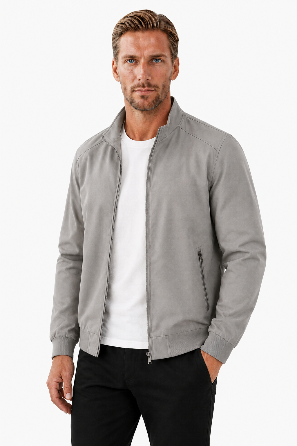 Michael | Men's Classic Front Zip Bomber Jacket