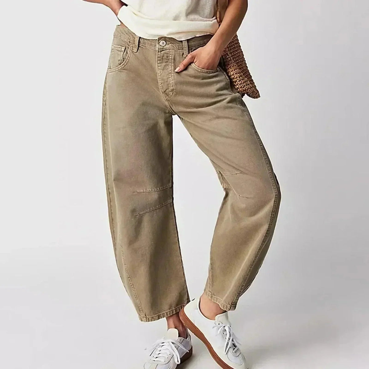 Harper | Women's High-Waisted Wide-Leg Cropped Jeans