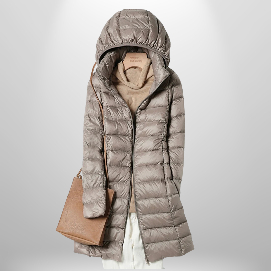 Amelia | Women's Long Hooded Puffer Jacket