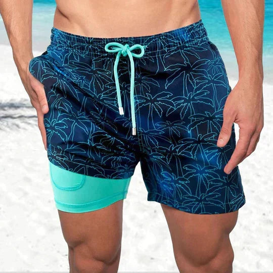 Novak | Men's Sporty Slim-Fit Swim Trunks