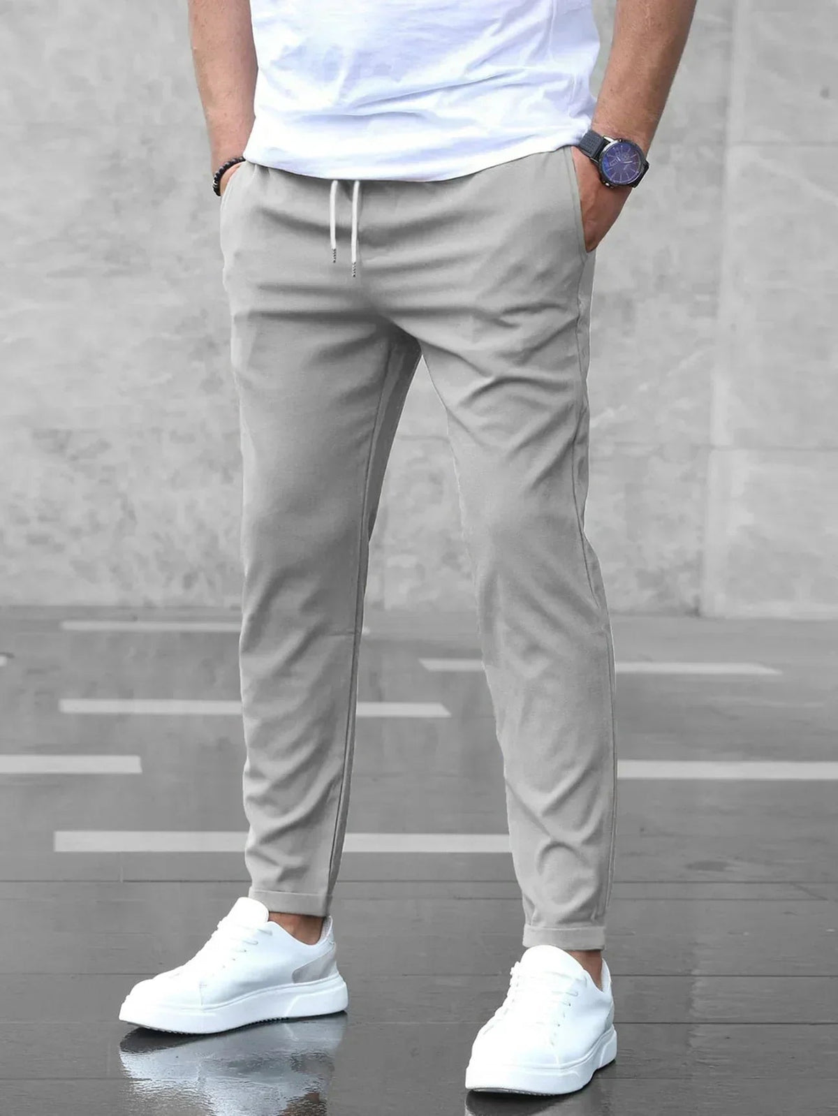 Ethan | Men's Casual Stretch Pants With Drawstrings