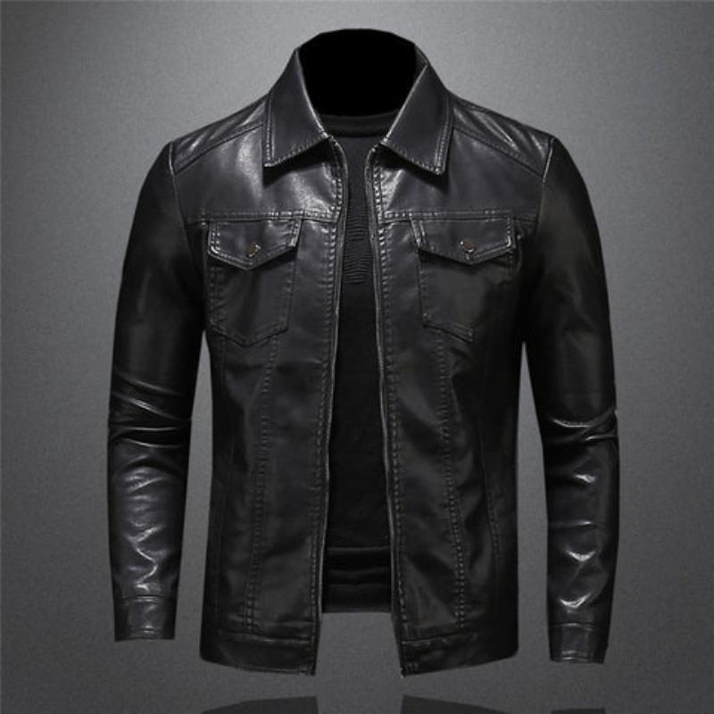 Elias | Men's Trucker-Style Zip-Up Biker Jacket