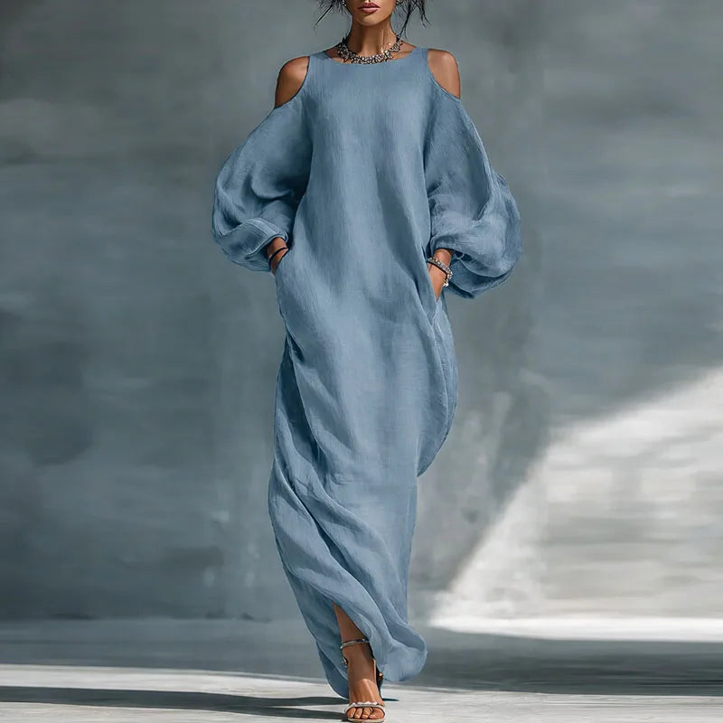 Emery | Women's Puffed Sleeves Boho Maxi Dress