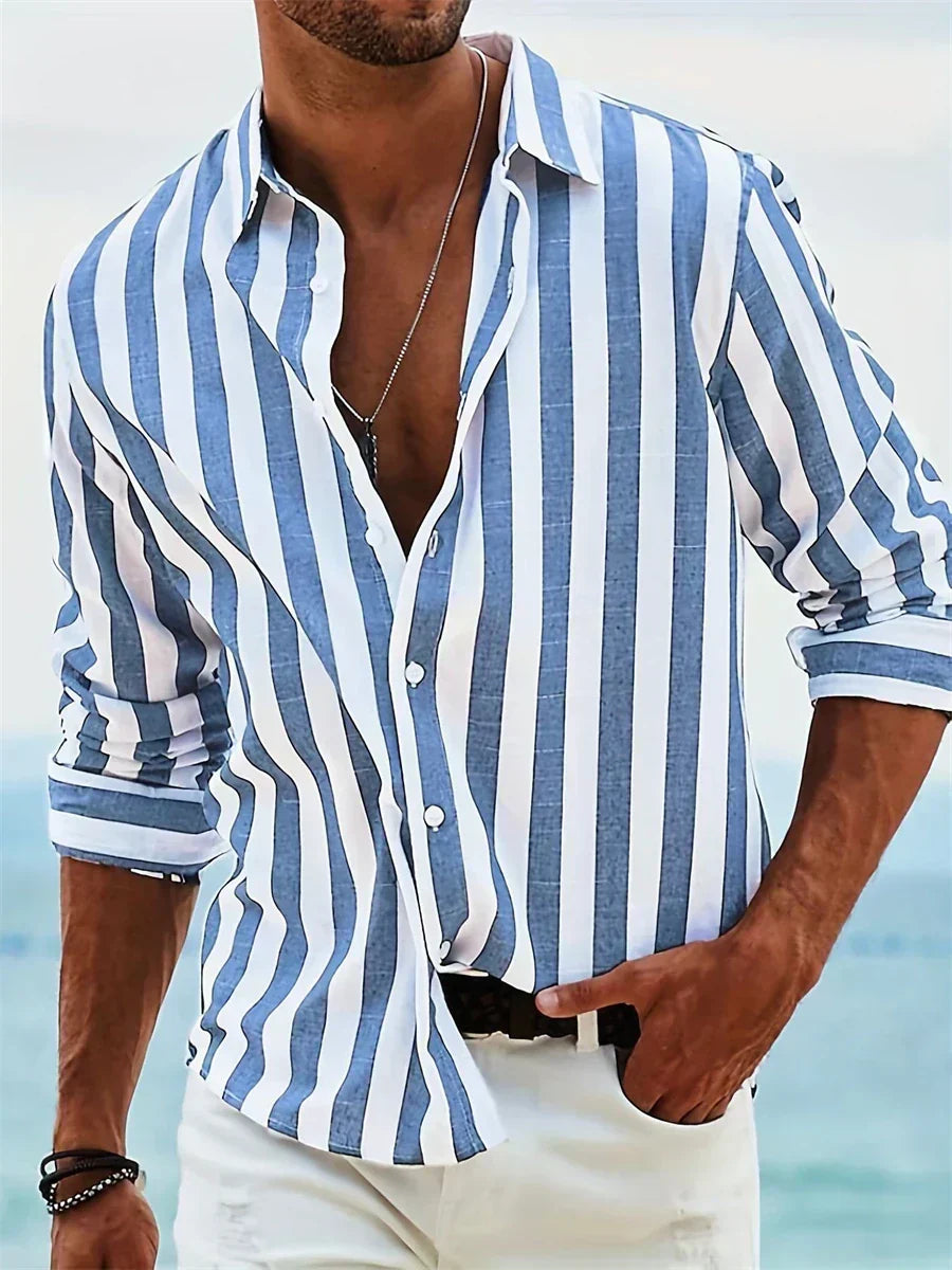 Jack | Men's Striped Long Sleeve Buttoned Casual Shirt