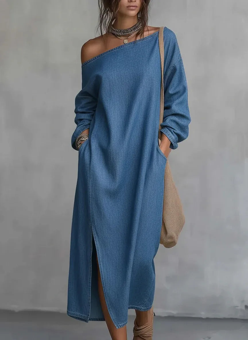 Ashley | Women's One Shoulder Maxi Dress