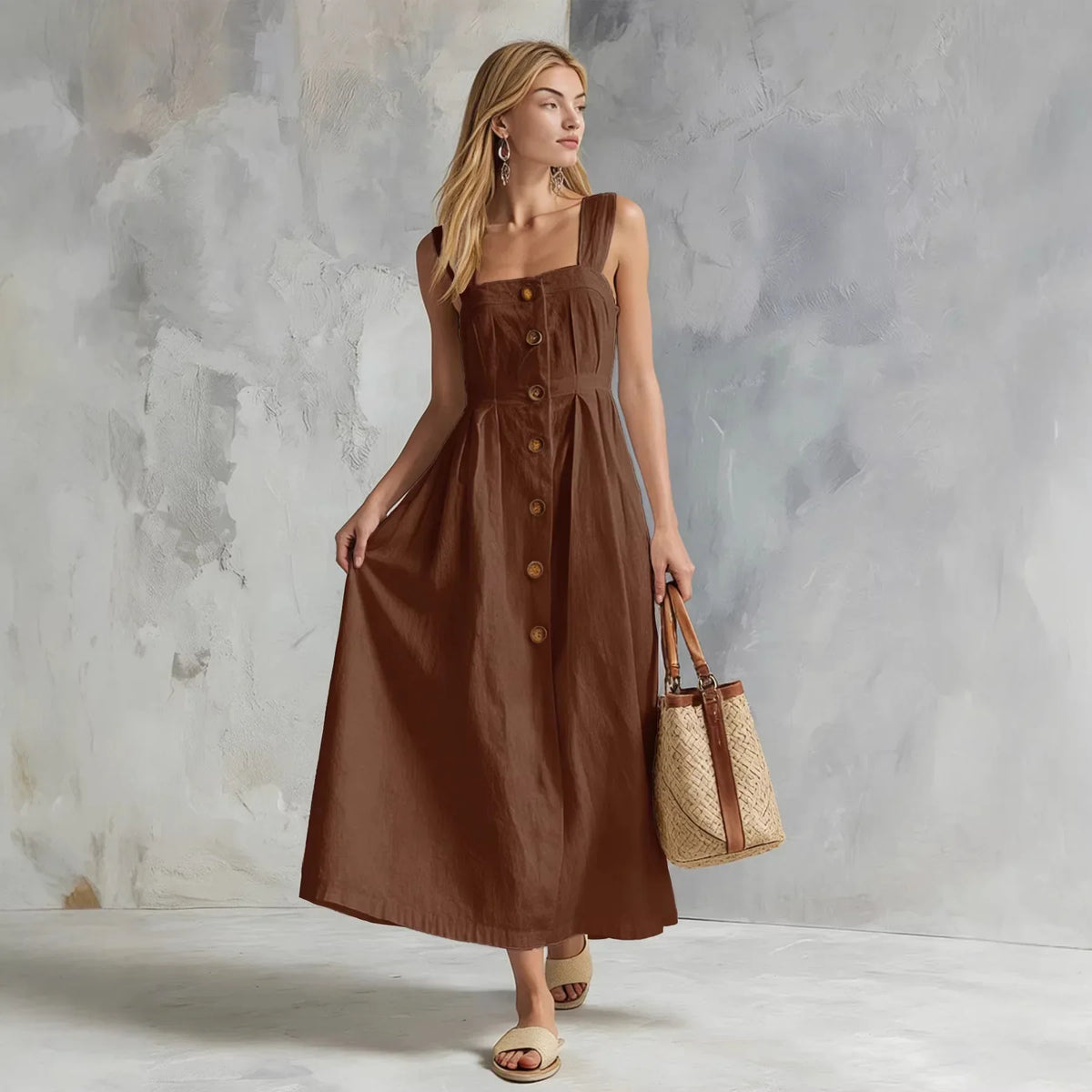 Josie | Women's Summer Button Maxi Dress