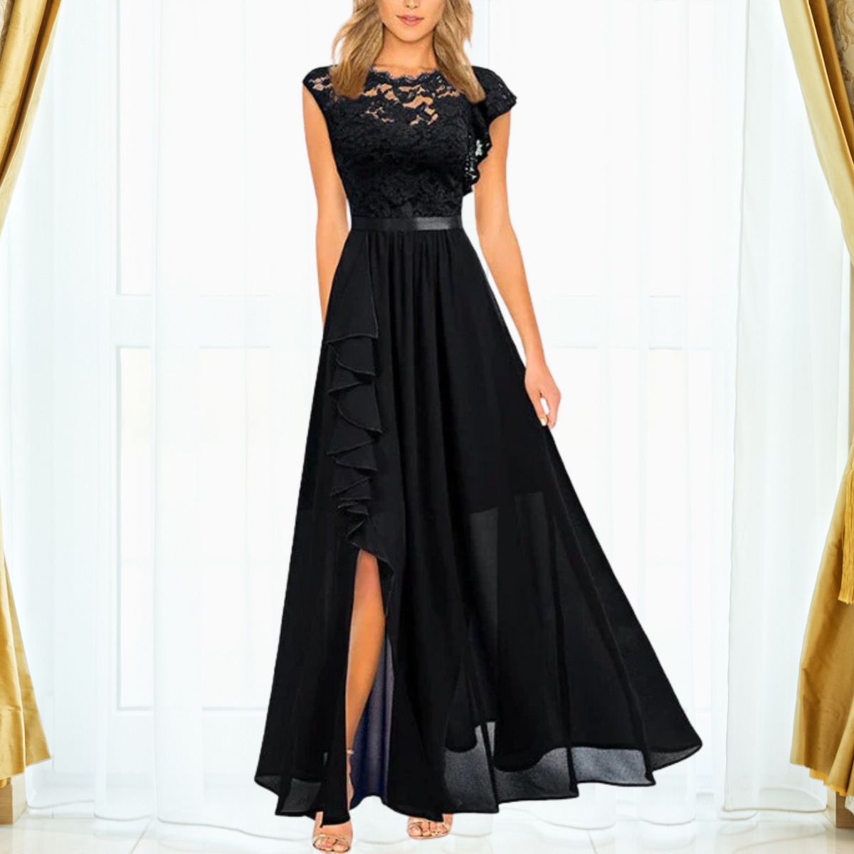 Marry | Women's Elegant Assymatric Evening Maxi Dress