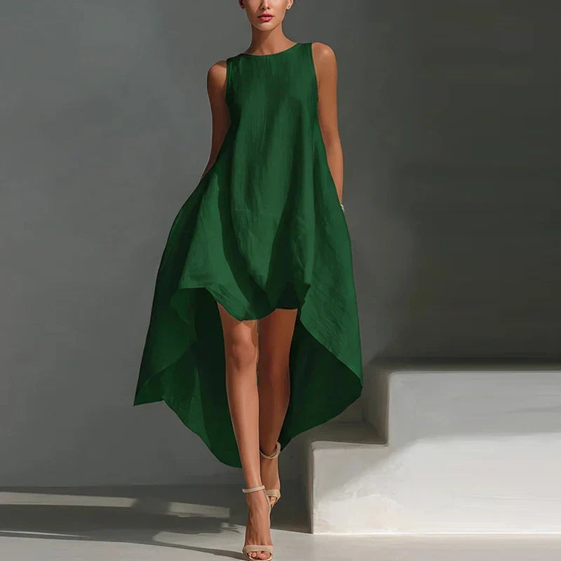 April | Women's Sleeveless Assymettrical Maxi Dress
