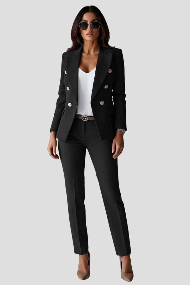 Victoria | Women's Casual Tailored Blazer Suit Set