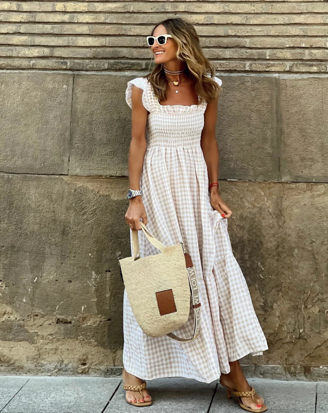 Marvella | Women's Summer Square Neck Maxi Dress