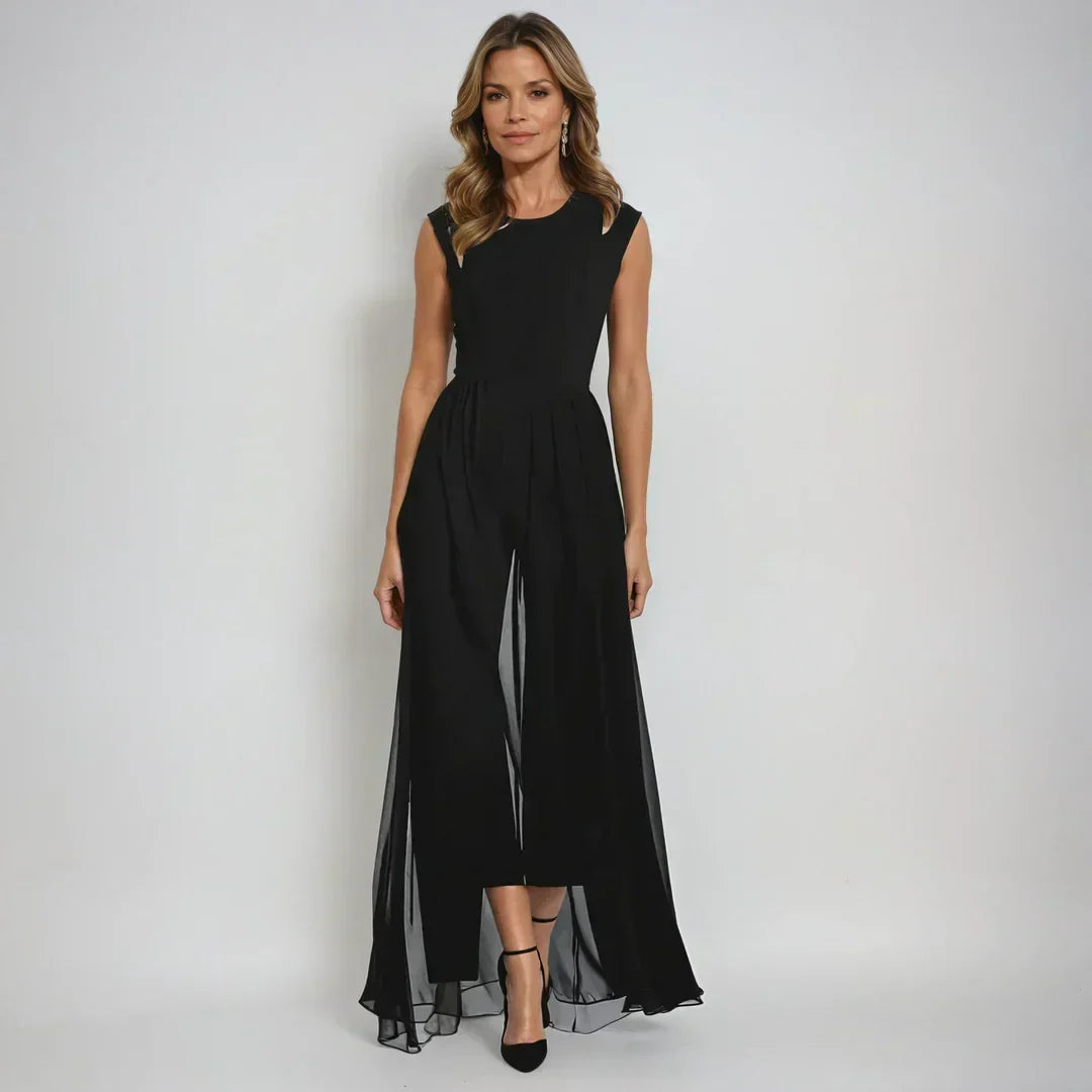 Kenna | Women’s Evening Round Neck Maxi Dress