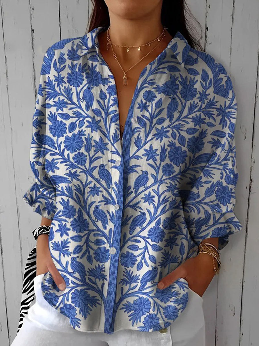 Isla | Women's Casual Floral Button-Up Blouse