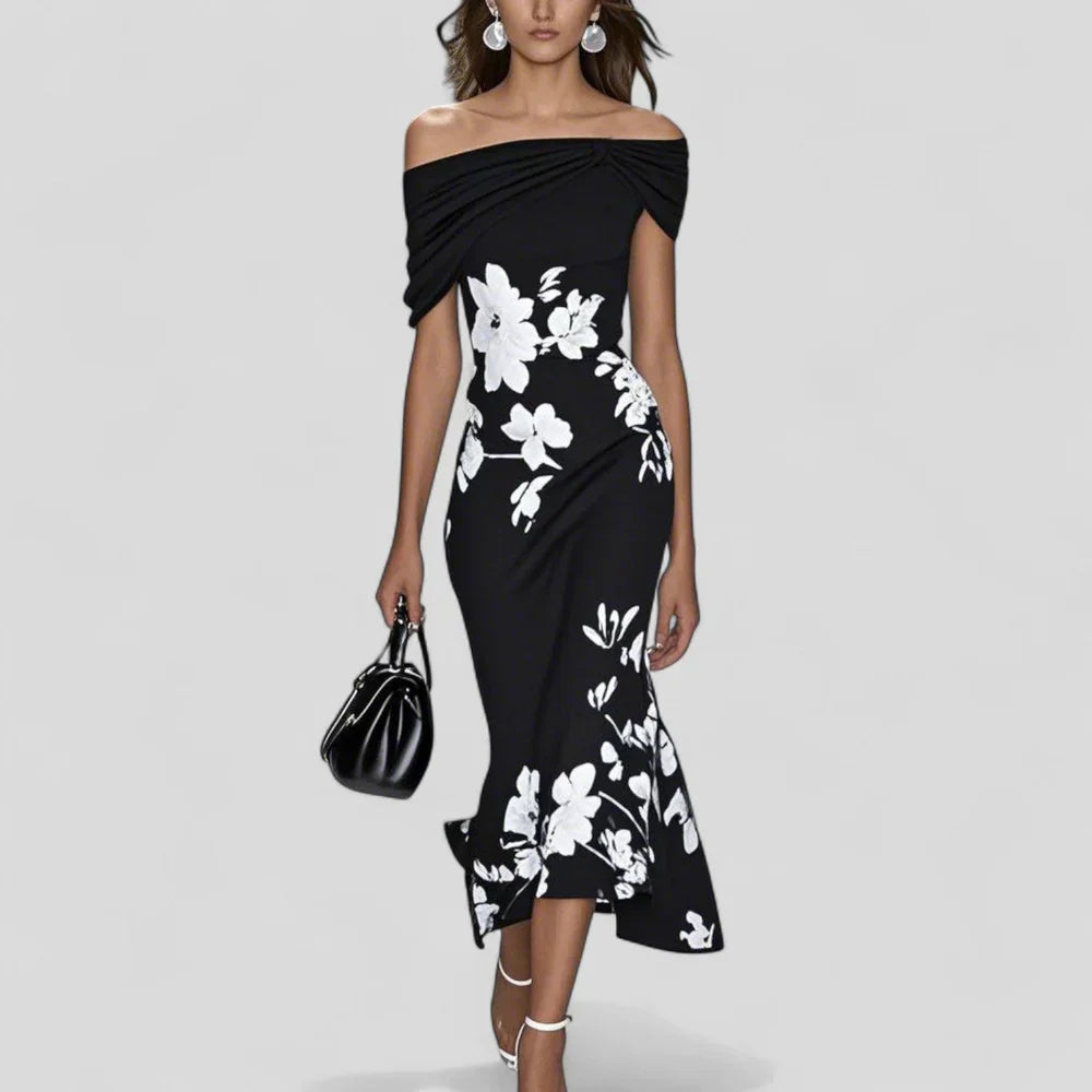 Madison | Women’s Summer Body Cone Floral Midi Dress
