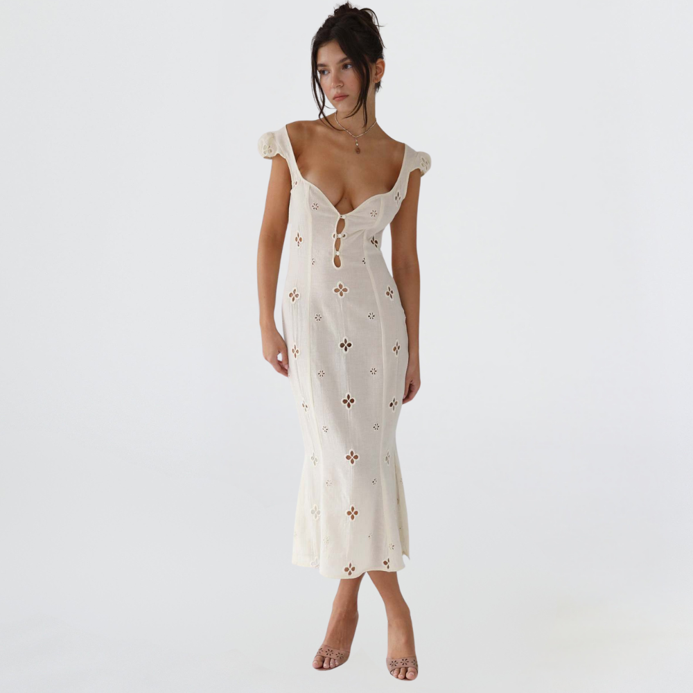 Ruby | Women’s Vintage Floral Designed Midi Dress