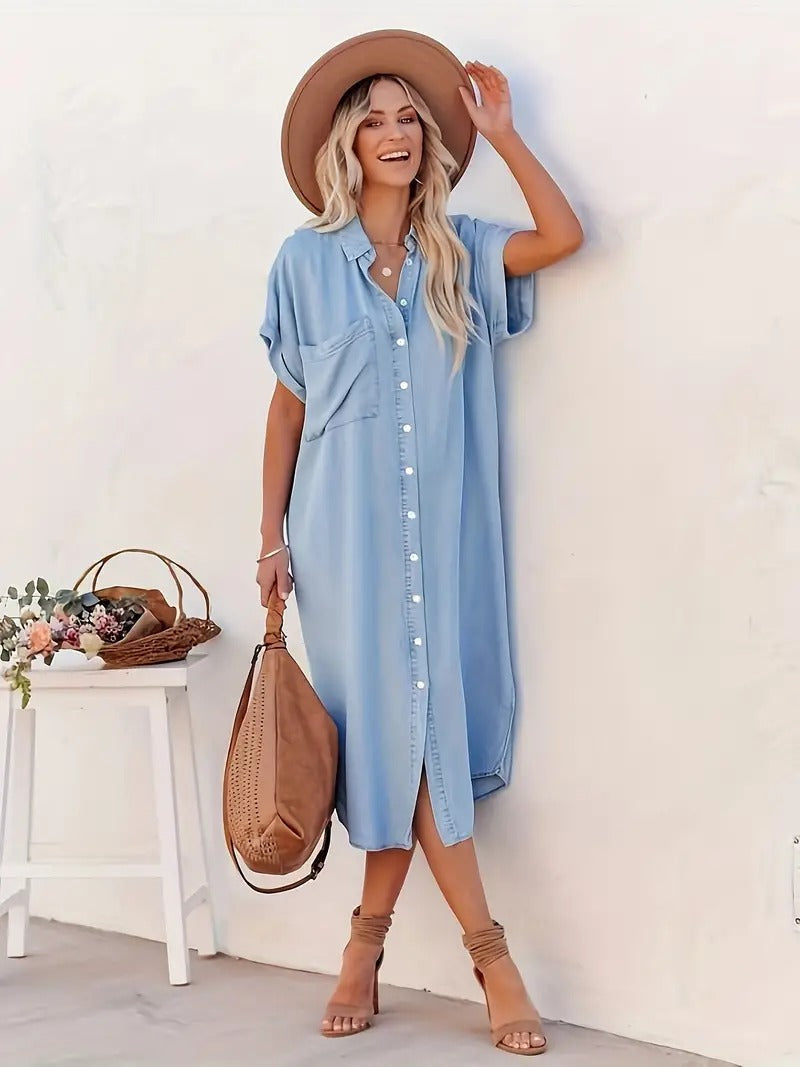 Grace | Women's Casual Button Shirt Dress