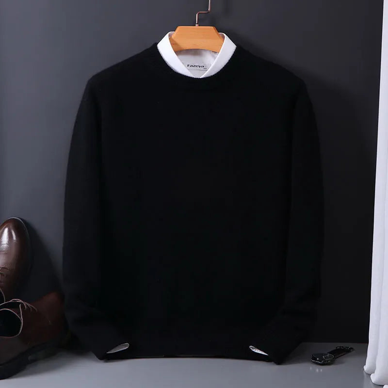 Julian | Men's Classic Crew Neck Cashmere Sweater
