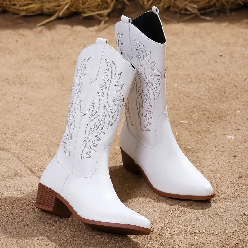 Nadia | Women's Casual Embroided Western Cowboy Boots