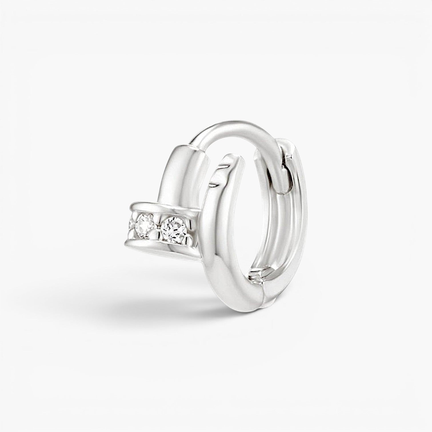 Sleek Nail Huggie Earrings