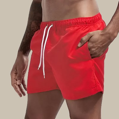 René | Men's Elastic Waist Slim Fit Swim Trunks