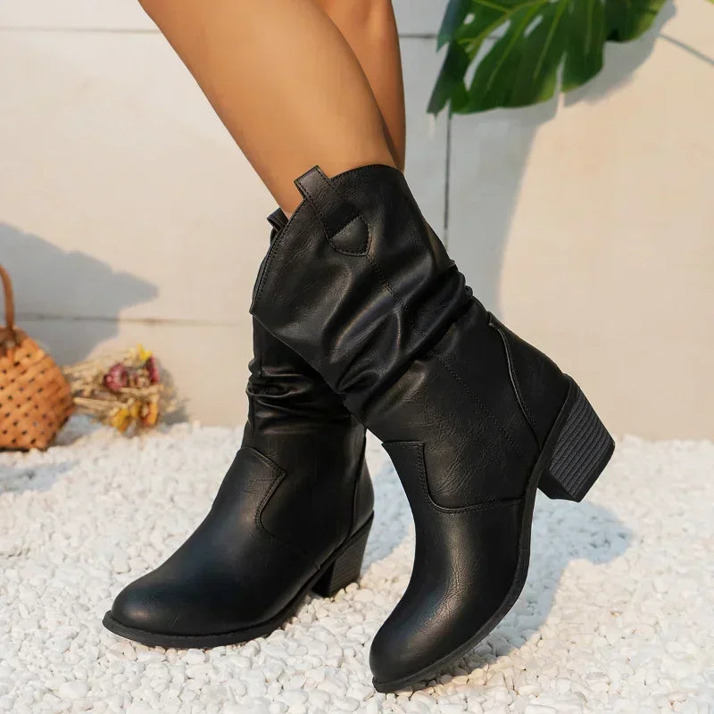 Nina | Women's Mid Calf Western Cowboy Boots