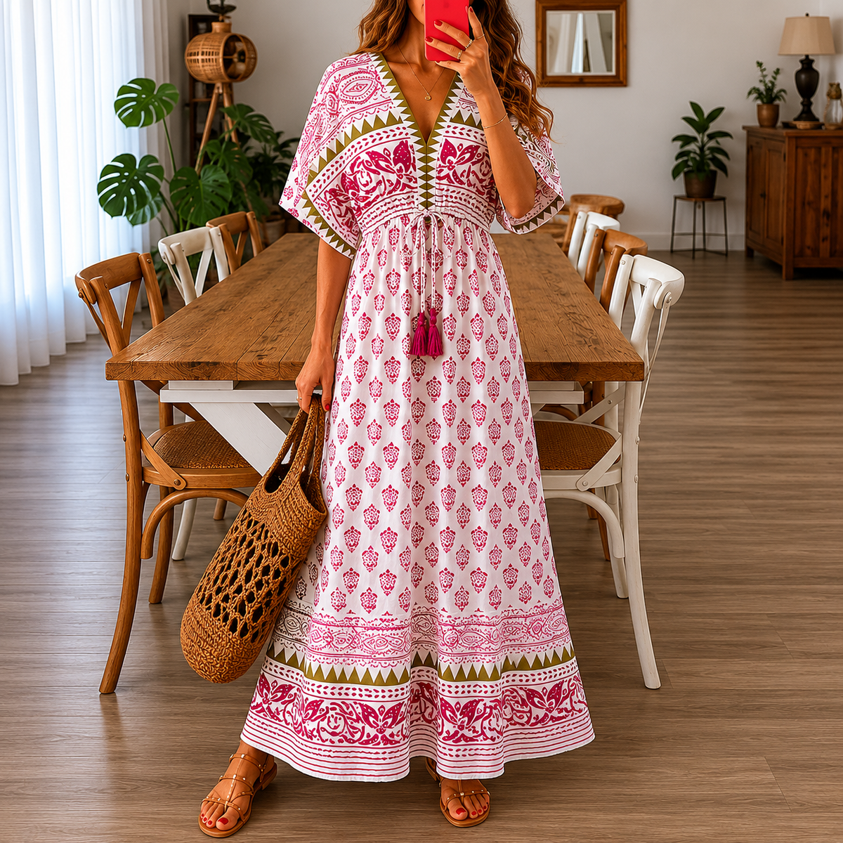 Hope | Women's Boho Sommer Dress With Sleeves