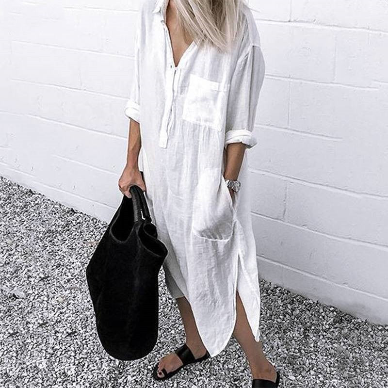 Kennedy | Women's Summer Linen Shirt Dress